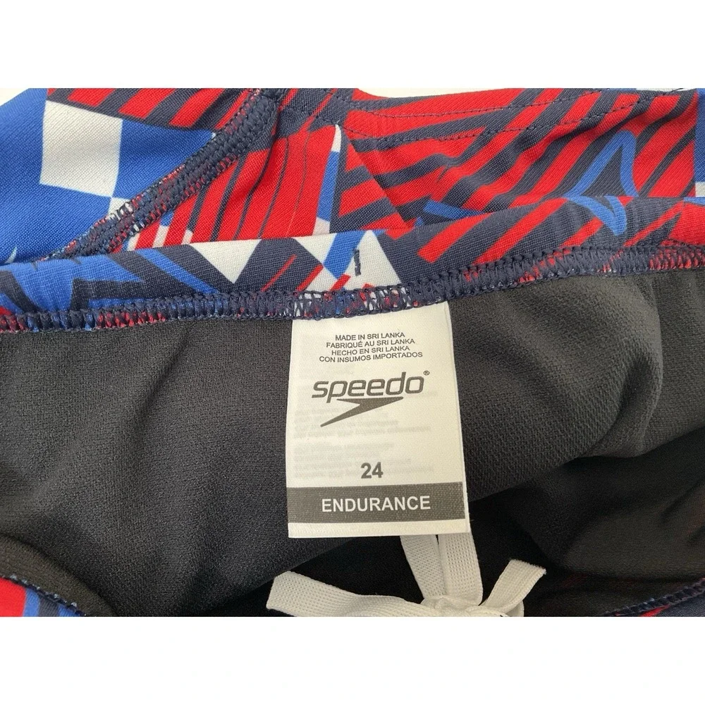 NWT Men's Speedo Overdrive One Brief Swim Trunks True Cobalt Stars Size 24